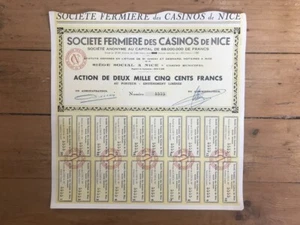 Société Farmière des CASINOS DE NICE (06) (E3) - Bild 1 von 1