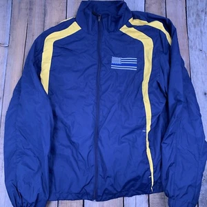 Blue Line American Flag Mens Windbreaker Jacket Size L - Picture 1 of 6