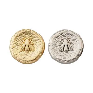 5pcs bee Embossed Metal Buttons 18-23mm - Picture 1 of 7