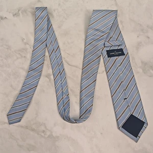 Daniel Hechter Silk Tie Blue Striped 3.25" Width 61" Length Casual Formal Paris - Picture 1 of 7