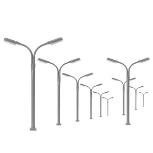 10pcs Model Trains N Scale 1:160 Two-heads Lamp Street Light Bright White LEDs - Picture 1 of 6