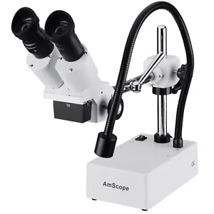 10X Widefield Stereo Microscope with Boom Arm Stand and LED Incident Light - Picture 1 of 3