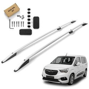 Roof Rails Roof Bars for Vauxhall Combo E K9 MPV Long 2018- Aluminium Rails - Picture 1 of 11