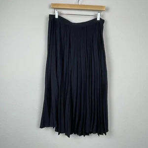 Maxi Falda Babette Negra Plisada Talla L Cremallera Lateral Minimalista Ropa de Trabajo Artística - Imagen 1 de 5