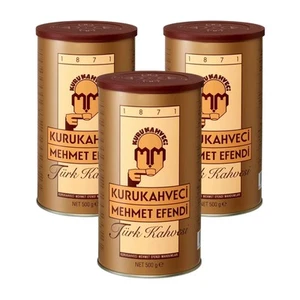 Turkish Coffee Arabica Beans Ground Rich Aroma Medium Heavy-bodied 3 Pack 500g - Picture 1 of 9
