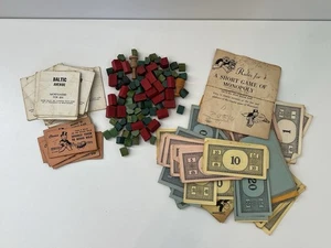 Vintage Monopoly Pieces Older Smaller Money Mismatch As Is - Picture 1 of 7