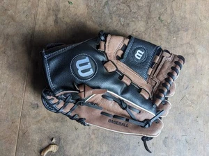 Wilson Baseball LH Leather Glove Youth A350 12" AD350TR12 RHT Black Tan - Picture 1 of 10