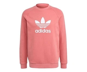 Adidas Trefoil Crew Mens Active Sweaters Size S, Color: Passion/White - Picture 1 of 2