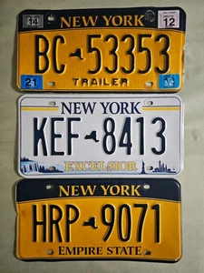 License plate (3) ⭐ NEW YORK ⭐ Collect Arts Hobby Craft Decor Projects - Picture 1 of 1