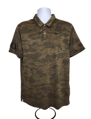 Oregon DUCKS Football TEAM ISSUED Nike Golf PAC-12 COLLAR SHIRT     Men's  L - Image 1 of 4