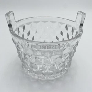 Vintage Fostoria American Clear Glass Cooler Ice Bucket Tub Cubist 5.5" - Picture 1 of 5