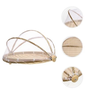 Tienda de alimentos Frutero con tapa Cesta Picnic Bambú A prueba de polvo Pan Niño - Imagen 1 de 12