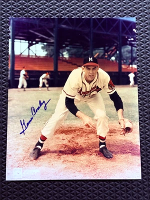 Autógrafo firmado por Gene Conley 8x10 foto-valientes Foto 1 de 2