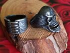 Stainless Steel Skull & Stitches RINGS Size 12 Creepy Occult Biker