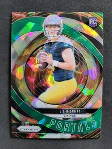 2024 Panini Prizm Football, J.J. McCarthy, Green Ice Prizm Portals, Rookie, # 7 - Bild 1 von 2