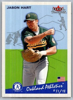 2002 FLEER TRADITION BASEBALL 145 JASON HART A'S  - Image 1 of 2