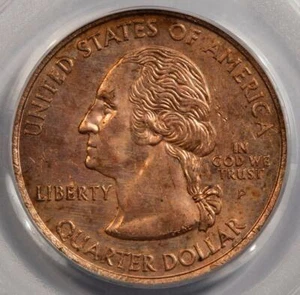 2005 PCGS MS63 Missing Clad Layer California Quarter State Mint Error Red Copper - Picture 1 of 4
