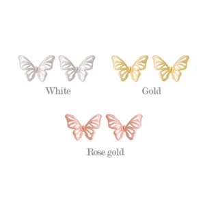 Fashion Tiny Butterfly Silver/Rose Gold/Gold Stud Earring - Picture 1 of 2