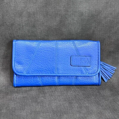 Billetera Billabong triple pliegue azul imitación cuero mujer borla tarjeteros 7,5" de largo Foto 1 de 4
