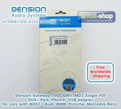 Dension Gateway 500S GW53MO1 AUX/ iPhone / USB MOST Adapter Audi/Porsche/MB/BMW - Image 1 of 4