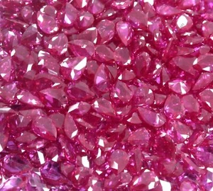 20 pcs Natural Red Ruby Gemstone Certified Mogok Pear Shape 7 x 5 MM Lot - Picture 1 of 5