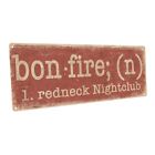 Bonfire Metal Sign; Wall Decor for Porch, Patio, or Deck