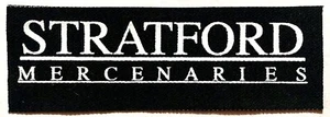 STRATFORD MERCENARIES RARA TOPPA VINTAGE ANNI 90 CUCITA FAI DA TE CLASSICO LOGO/FONT - Foto 1 di 2