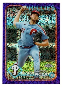 Aaron Nola 2024 Topps cromo #262 refractor moteado moteado 253/299 Phillies - Imagen 1 de 2