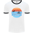 The Rodfather Funny Fishing Rod Father Mens Ringer T-Shirt