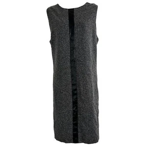 Amanda Smith Dress Women's Large Gray Shift Sleeveless Crew Neck Knee Length - Picture 1 of 10