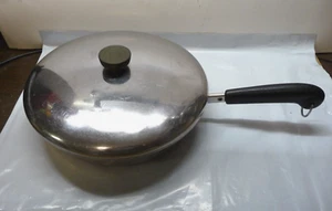 Vintage Revere Ware 10" Inch Stainless Skillet with Copper Bottom Clinton ILL - Picture 1 of 5
