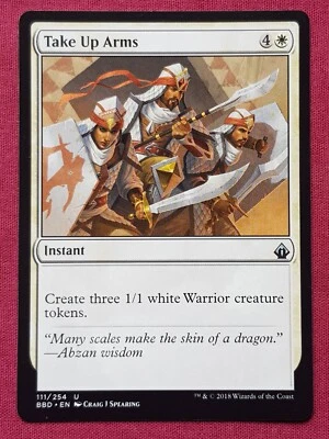 Magic The Gathering BATTLEBOND TAKE UP ARMS white card MTG - Image 1 of 2