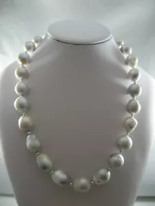 Collana donna Perle Scaramazze Barocche 16/18mm. ,Chiusura Argento, lunga cm.52 - Foto 1 di 8