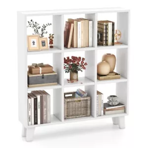 9-Cube Modern Living Room Bookcase w/ 6 Removable Shelf & 4 Raised Support Feet - Picture 1 of 4