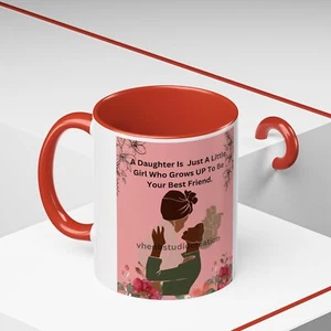 MOTHER & DAUGHTER MUG, GIFT MOM , UNUQUE GIFT , MOTHERHOOD GIFT , GIRL MOM MUG - Picture 1 of 26