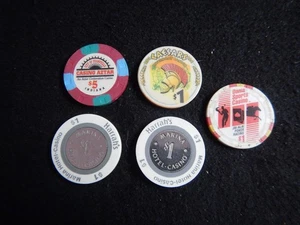Lote de fichas de póquer de casino vintage Caesers Riverboat en Dania deportes Harahs Marina ++ - Imagen 1 de 10