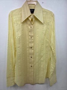 New Girls Panhandle Slim Yellow Long Sleeve Pearl Snap Size 8 DD-123 - Picture 1 of 10
