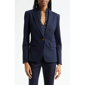 Veronica Beard marineblaue dicke Jacke mit Cutaway Größe 6 neu mit Etikett - Bild 1 von 12