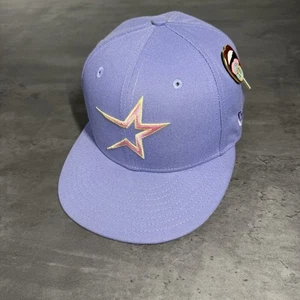 Hat Club Houston Astros New Era Cap 7 Sugar Shack Purple Pink Side Patch & Pin - Picture 1 of 7