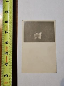 RARE OLD VINTAGE RPPC REAL PHOTO POSTCARD LADY POSING ABSTRACT LONELY - Picture 1 of 4