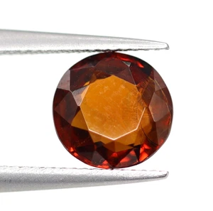 Brilliant Round Cut 1.04 Ct Natural Hessonite Garnet Brown Color Loose Gemstone - Picture 1 of 10