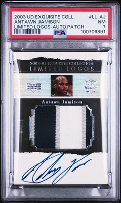 2003-04 EXQUISITE COLLECTION LIMITED LOGOS ANTAWN JAMISON PATCH AUTO /75 PSA 7 - Image 1 of 2