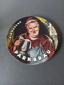VINTAGE PLAT PLATEAU PUBLICITAIRE BIÈRE BRASSERIE PARKBRAU ALLEMAGNE 31 CM - Picture 1 of 9