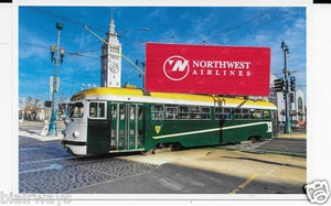 SAN FRANCISCO MUNI HISTORIC MARKET ST RAILWAYS COMPANY #1011 STREETCAR POSTCARD - Bild 1 von 1