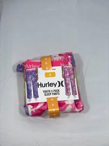 Girls Hurley youth 2pack sleep pants Pink/Purple size 6 - Picture 1 of 2