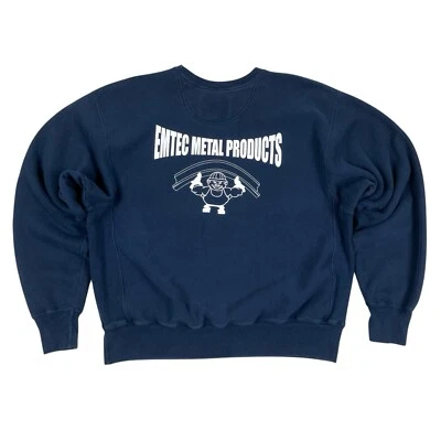 Винтажная толстовка с обратным плетением Y2K Emtec Metal Products Champion Connecticut размер L - Изображение 1 из 4