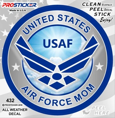 ProSticker 432 (One) 4" United States Air Force Mom USAF Decal - Image 1 of 3