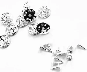 50 Pcs 6mm Tie Badge Brooch Lapel Tacks Blank Pins with Clutch Back - Picture 1 of 4