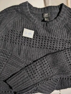H&M Knit Wool Blend Pull Over Crew neck Sweater Large - Picture 1 of 6