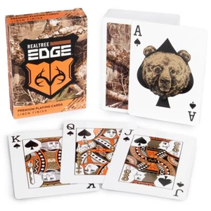 Tarjetas de juego de póquer tamaño camuflaje Realtree Edge con acabado de lino - Imagen 1 de 4